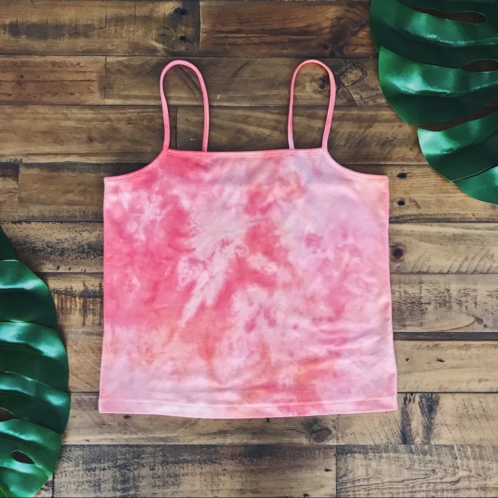 NEW Hand-Dyed Blushing Sunset Cropped Tank Top